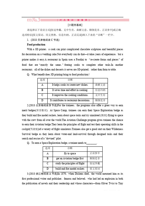 2020届老高考英语二轮对点集训：第二板块 专题一 第二部分 第一讲 细节理解题 