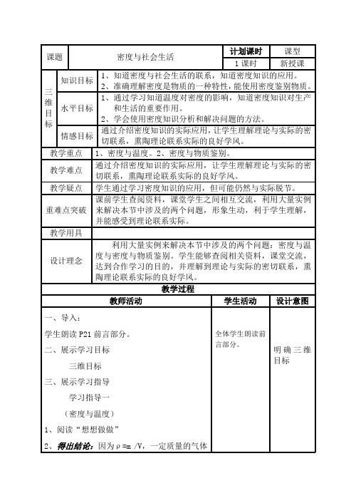 密度与社会生活