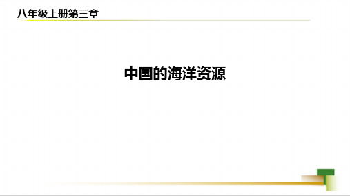 3.4+中国的海洋资源+课件-2023-2024学年八年级地理上学期湘教版