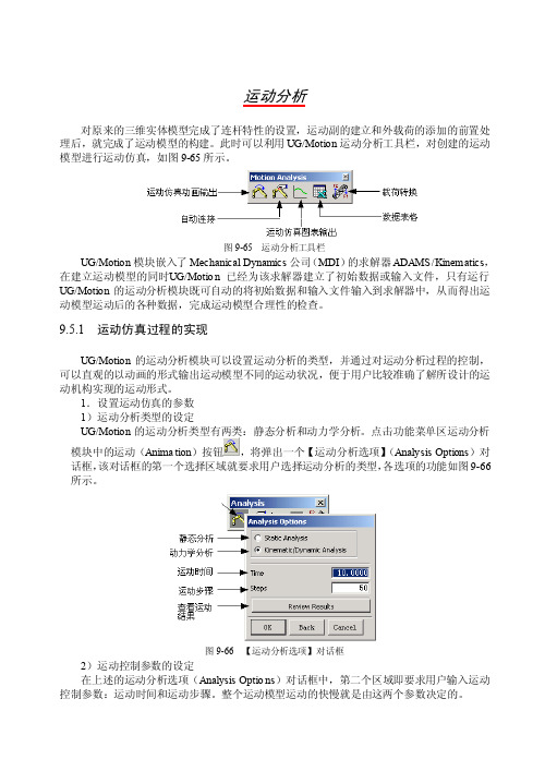 UG运动仿真-运动分析