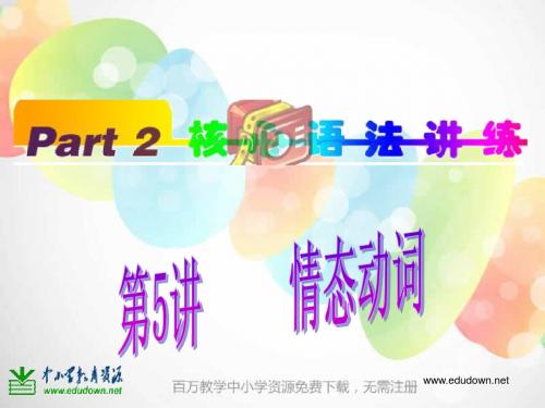 2014届高考英语一轮复习语法精讲《情态动词》PPT课件