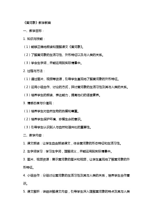 《黄河象》教学教案