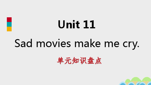 2019-2020学年九年级英语全册 Unit 11 Sad movies make me cry知识盘点课件 (新版)人教新目标版