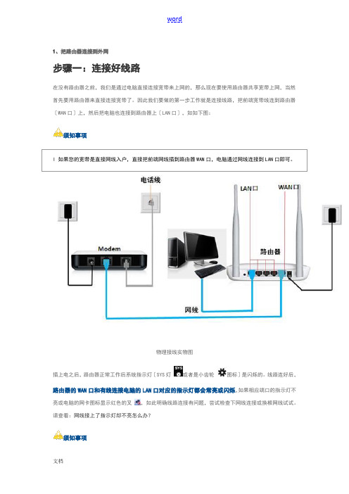 水星路由器设置说明书 完全版(带图)