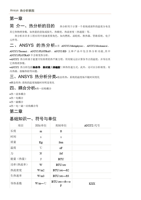 Ansys 热分析教程