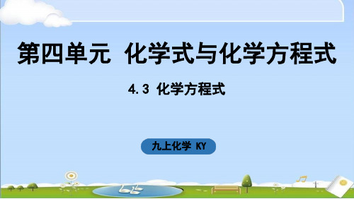 2024年秋季新科粤版九年级上册化学课件 4.3 化学方程式