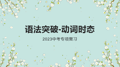 语法突破-动词时态课件2023年中考英语专项复习