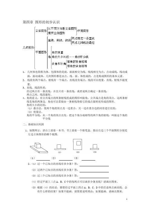 人教版七年级数学上册第四章知识点总结及阶梯练习