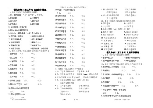 高一语文_必修2文言知识练习 (试题式)