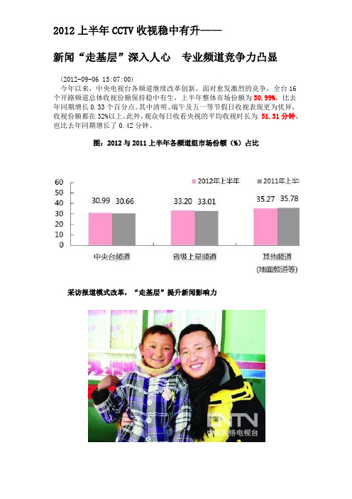 2012上半年CCTV收视稳中有升