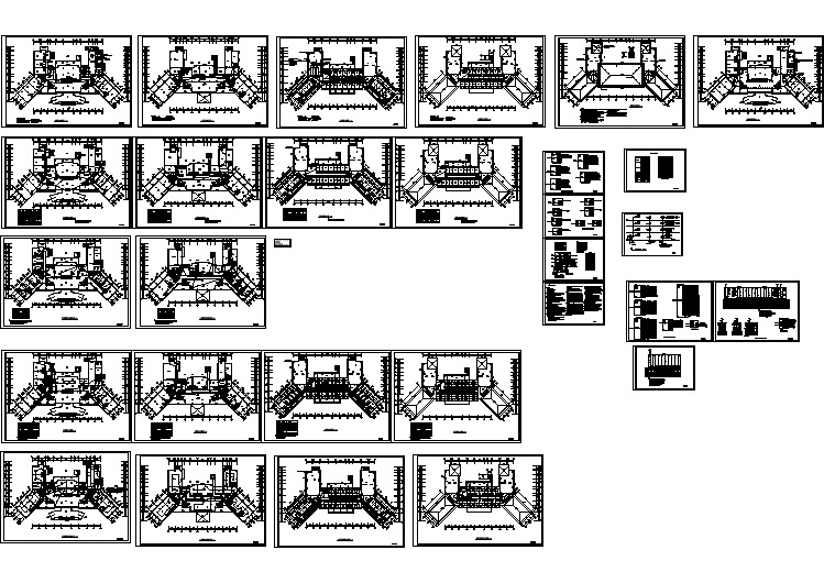 某多层会所电气设计cad全套施工图纸（含设计说明，含强电、弱电、消防设计）