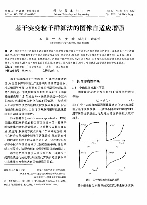 基于突变粒子群算法的图像自适应增强