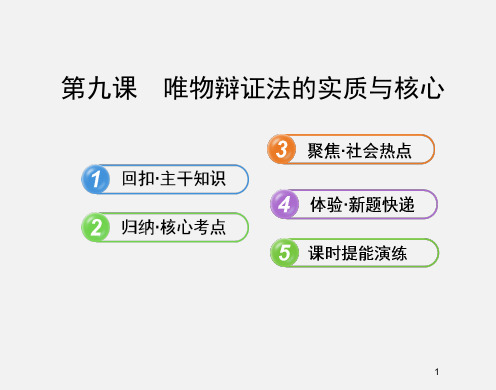 高考政治 一轮复习配套 唯物辩证法的实质与核心