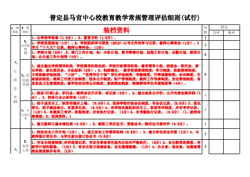 2013.3教学常规管理评估细则_(2011年11.27日修订)