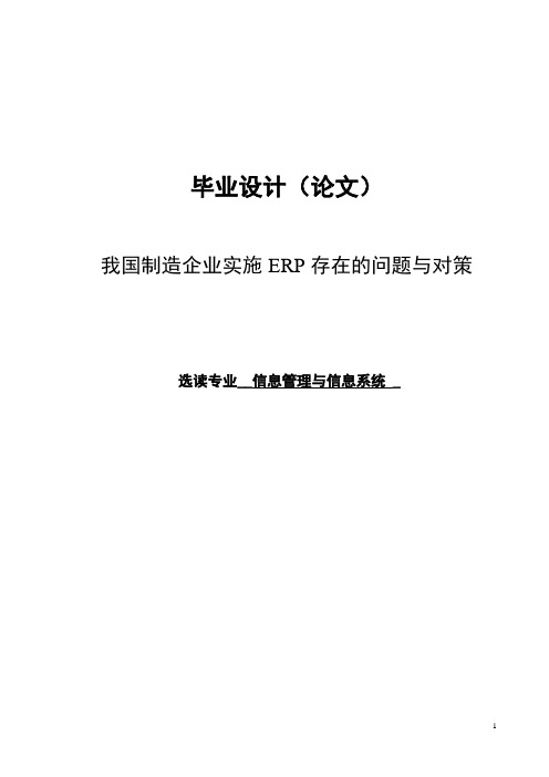 信息管理与信息系统专业毕业论文