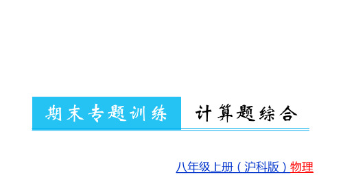 第6章期末专题训练  计算题综合—2020秋沪科版八年级物理(上册)教用习题课件