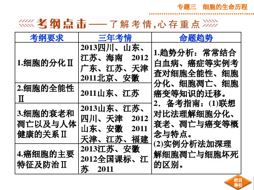 优化方案生物高三一轮复习专题三讲精品PPT课件