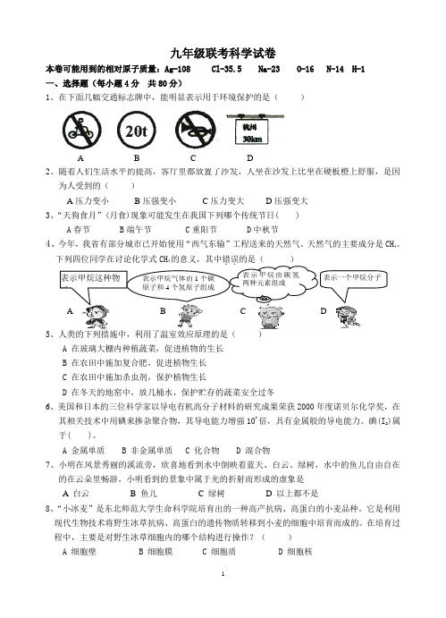2006年中考模拟卷