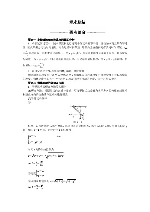 第五章 曲线运动 章末总结 章末检测