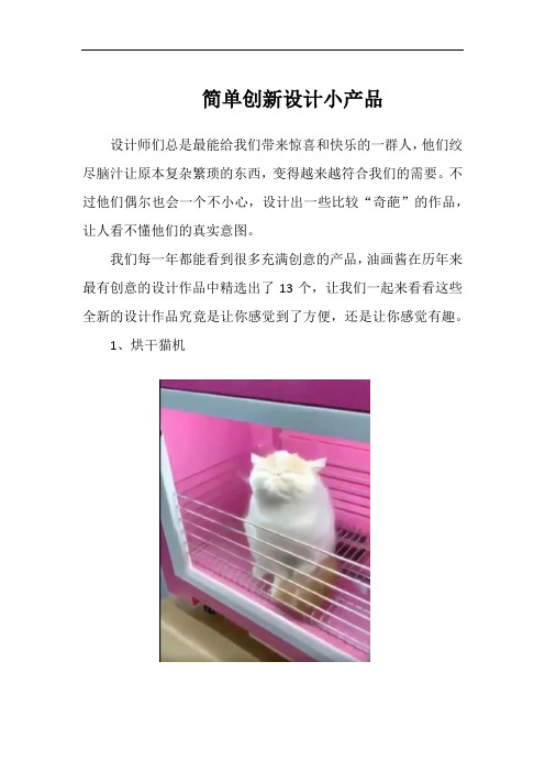 简单创新设计小产品