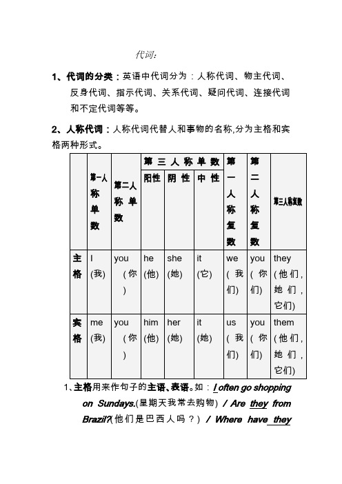 英语代词用法详解