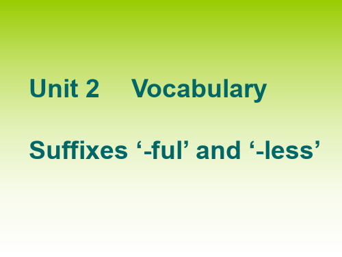 英语:Unit-2.4《Vocabulary》课件(译林牛津版八年级下)