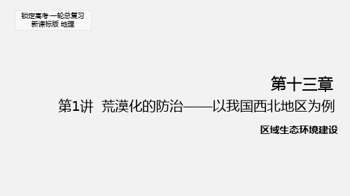 高考地理 一轮复习 第十三章 第1讲 荒漠化的防治-以我国西北地区为例