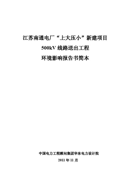 江苏南通电厂上大压小”新建项目