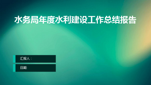 水务局年度水利建设工作总结报告