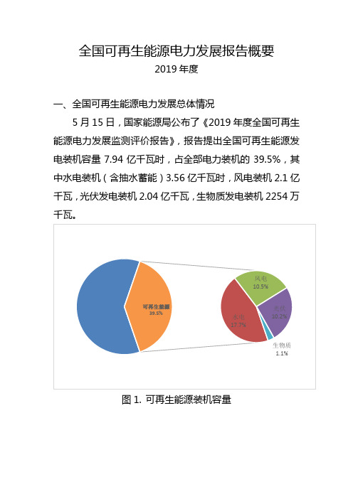 2019年度全国可再生能源电力发展报告概要