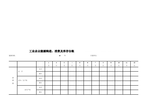 工业企业能源购进、消费与库存台帐(doc 36页)