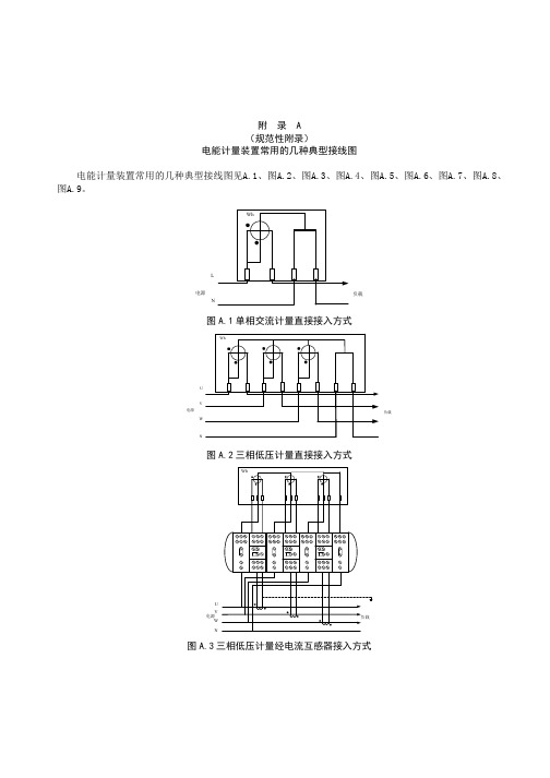 电能计量装置常用的几种典型接线图、电压互感器实际二次负荷的计算