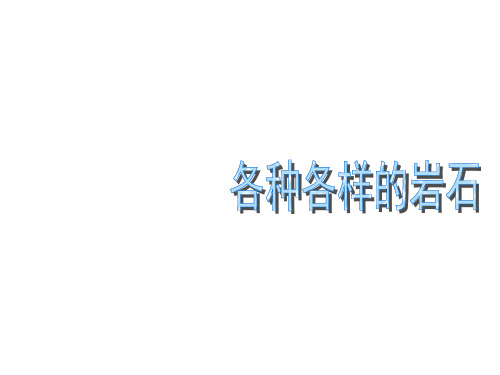 教科版四年级科学下册 《各种各样的岩石》岩石和矿物精品教学课件