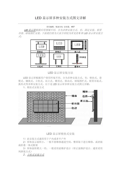 LED显示屏多种安装方式图文详解