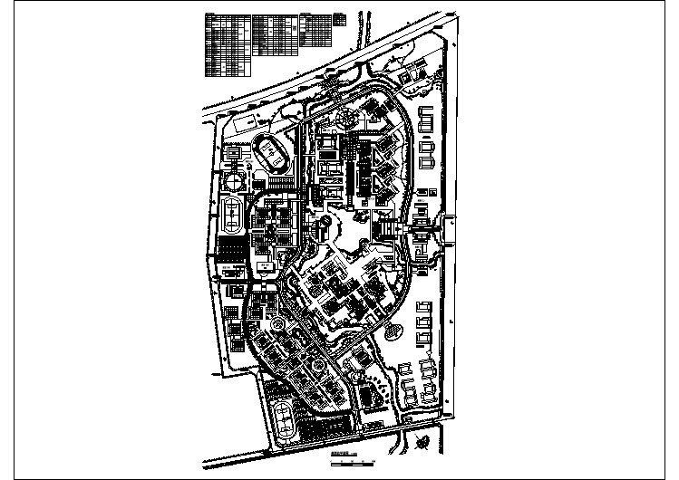 某地大学总平面布置建筑图（节点详细）