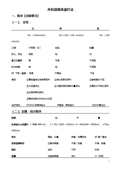 外科简易补液疗法(最新)