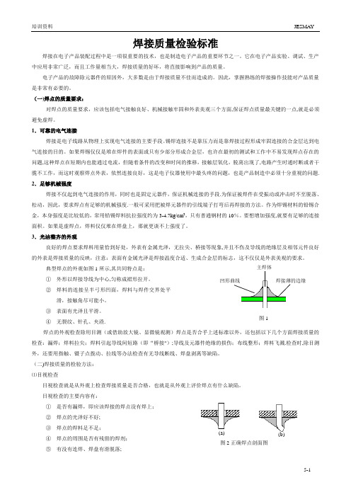 焊接质量检验标准