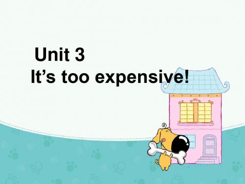 Unit 3 It's too expensive! 课件
