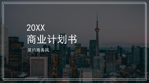 暗黑商务风简约商业计划书PPT模板