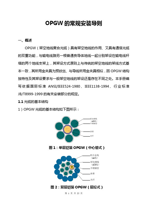 OPGW的常规安装导则