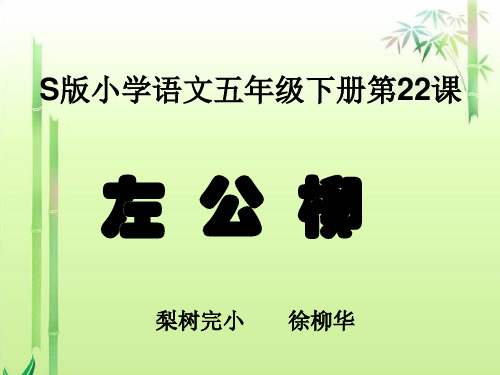 22《左公柳》最终课件(语文S版五年级下册课件)