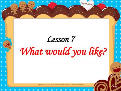 科普版英语五年级上册Lesson 7《What would you like》公开课课件