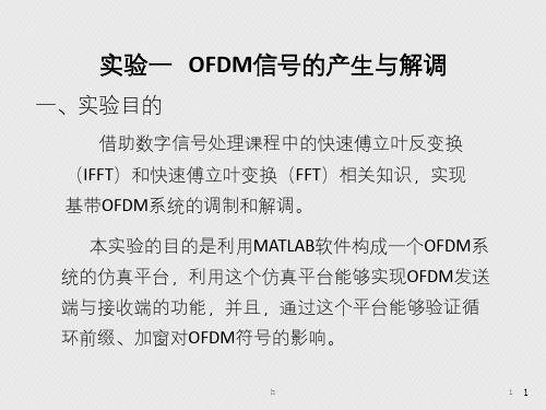 MIMO OFDM系统原理与仿真实验