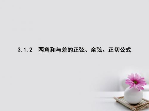 高中数学第三章三角恒等变换3.1.2两角和与差的正弦、余弦、正切公式课件新人教A版必修4