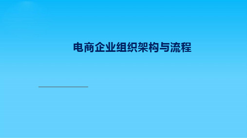 电商企业组织架构与流程