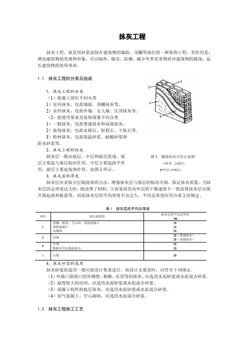 抹 灰 工 程