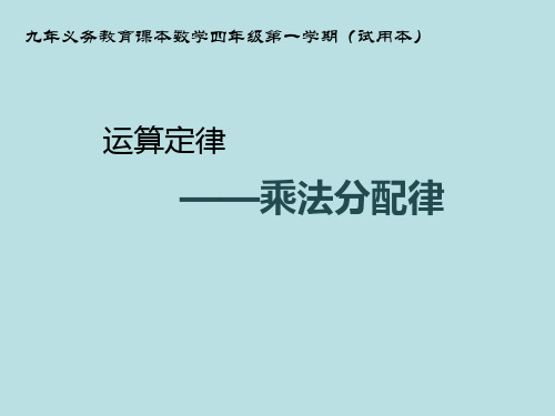 四年级上册数学课件-4.6 整数的四则运算(运算定律)▏沪教版 (共19张PPT)