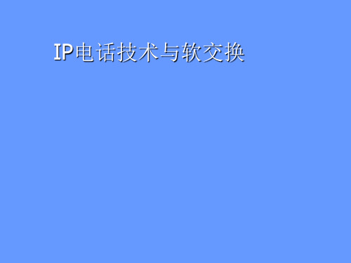 IP电话技术与软交换