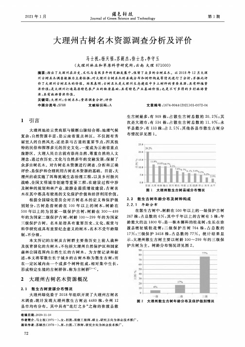 大理州古树名木资源调查分析及评价