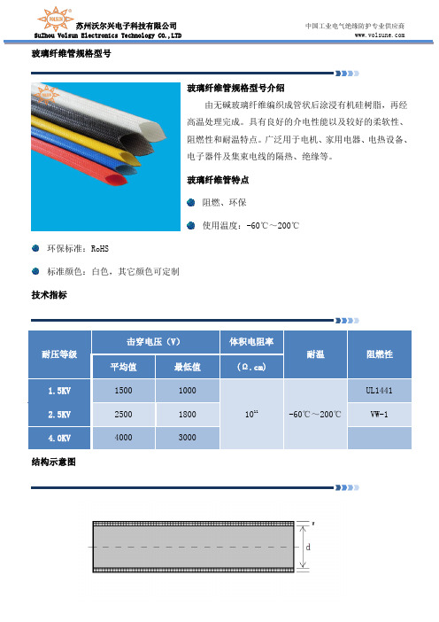 玻璃纤维管规格型号